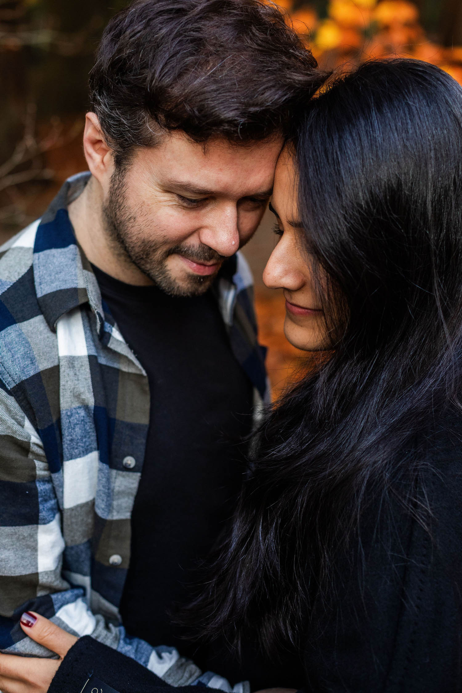 stanley park autumn engagement