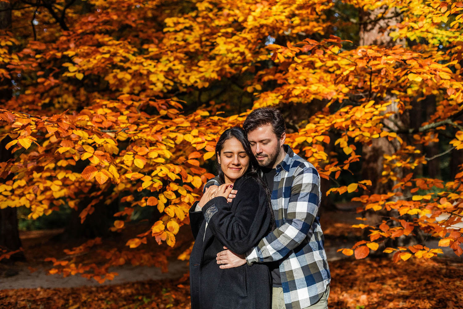 couples portraits in fall in vancouver