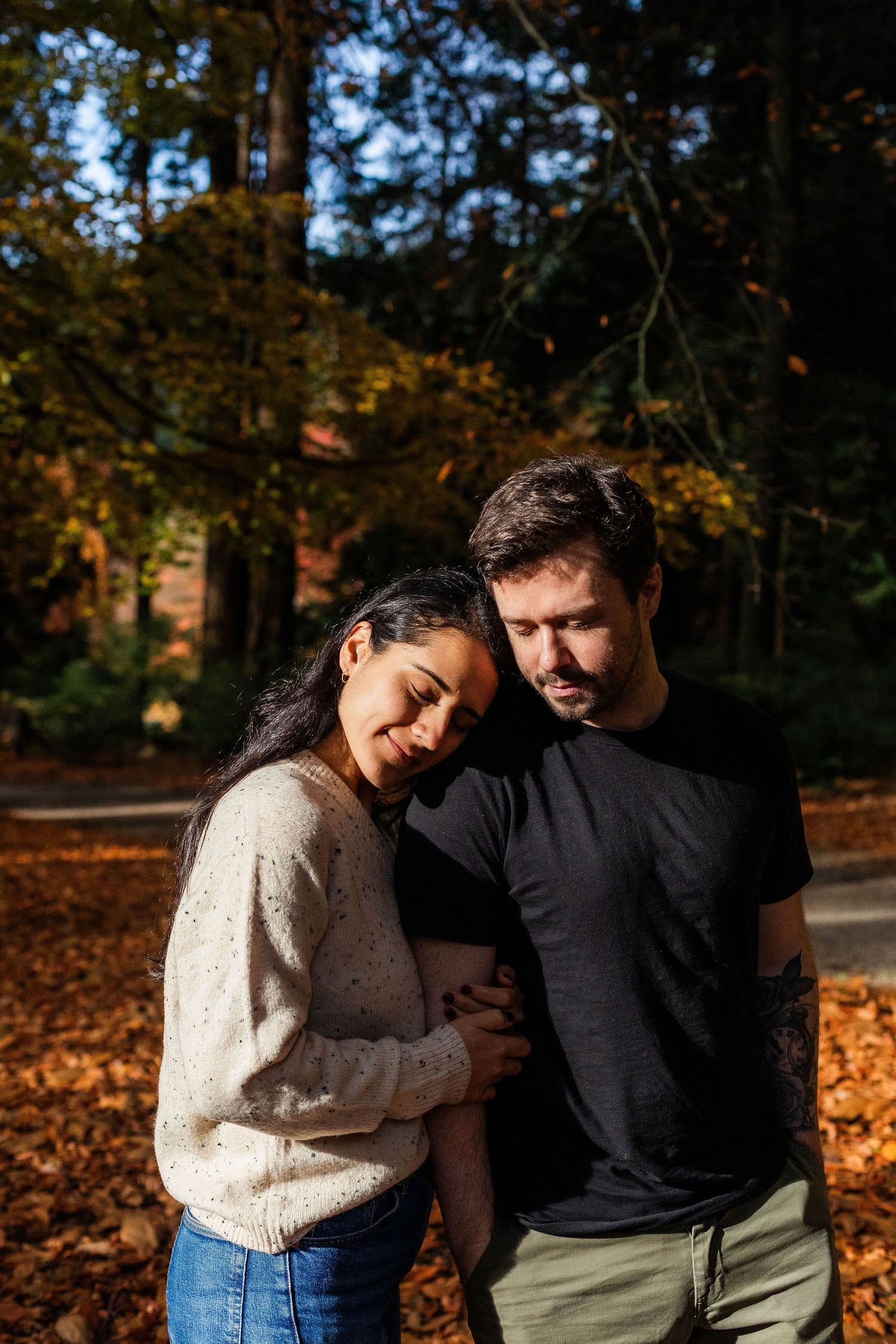engagement session golden hour at stanley park