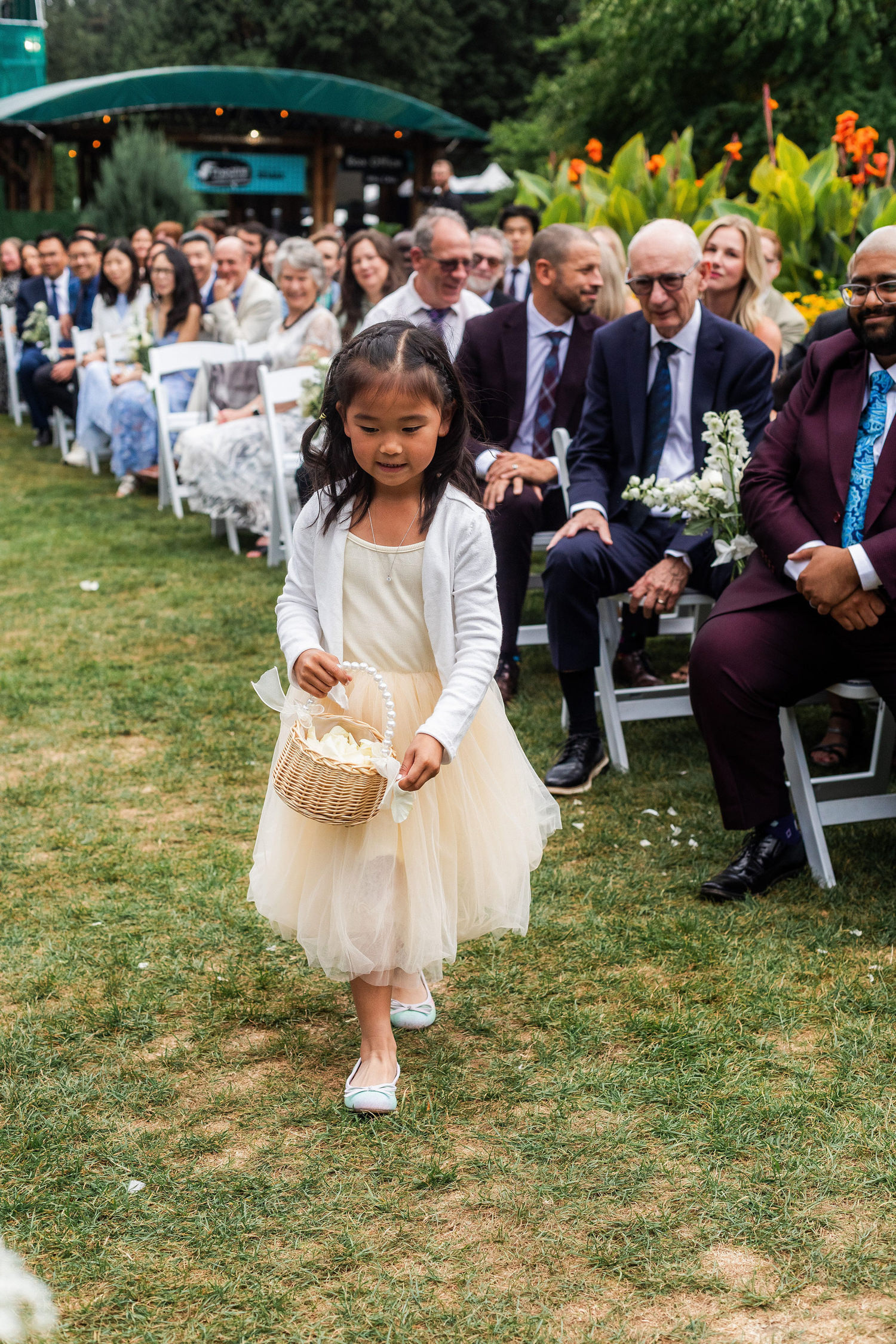flower girl at stanley park pavilion ceremony