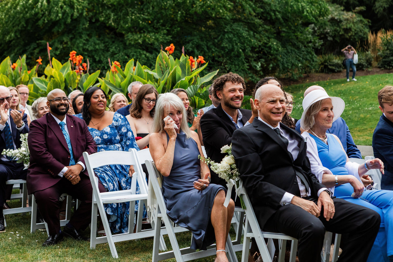 guests crying at ceremony