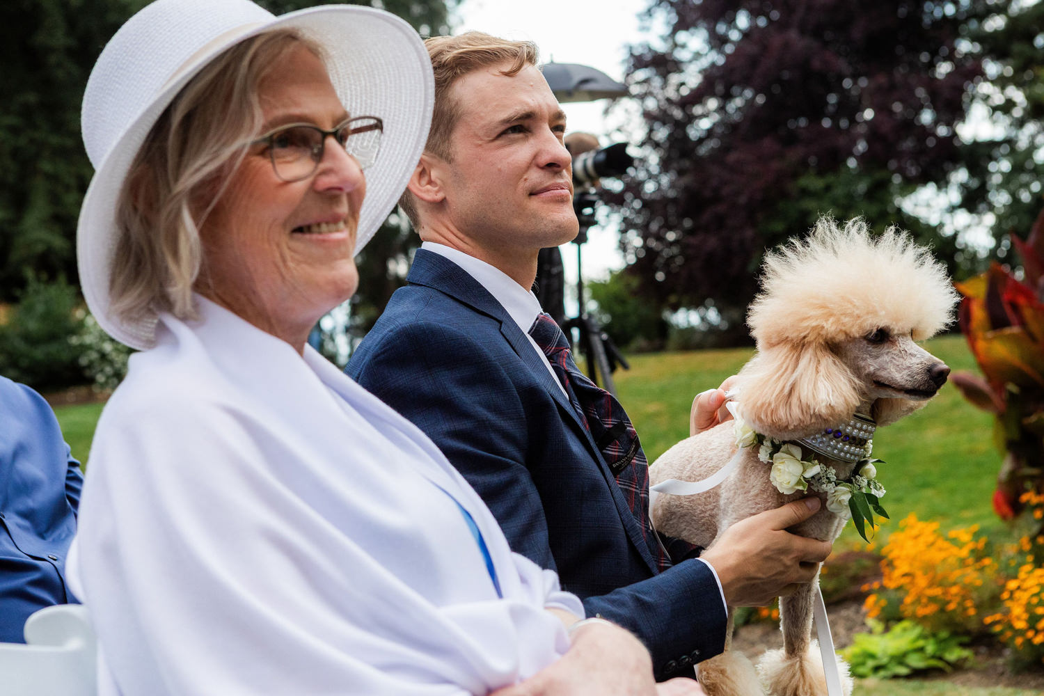loved ones watching wedding ceremony stanley park pavilion