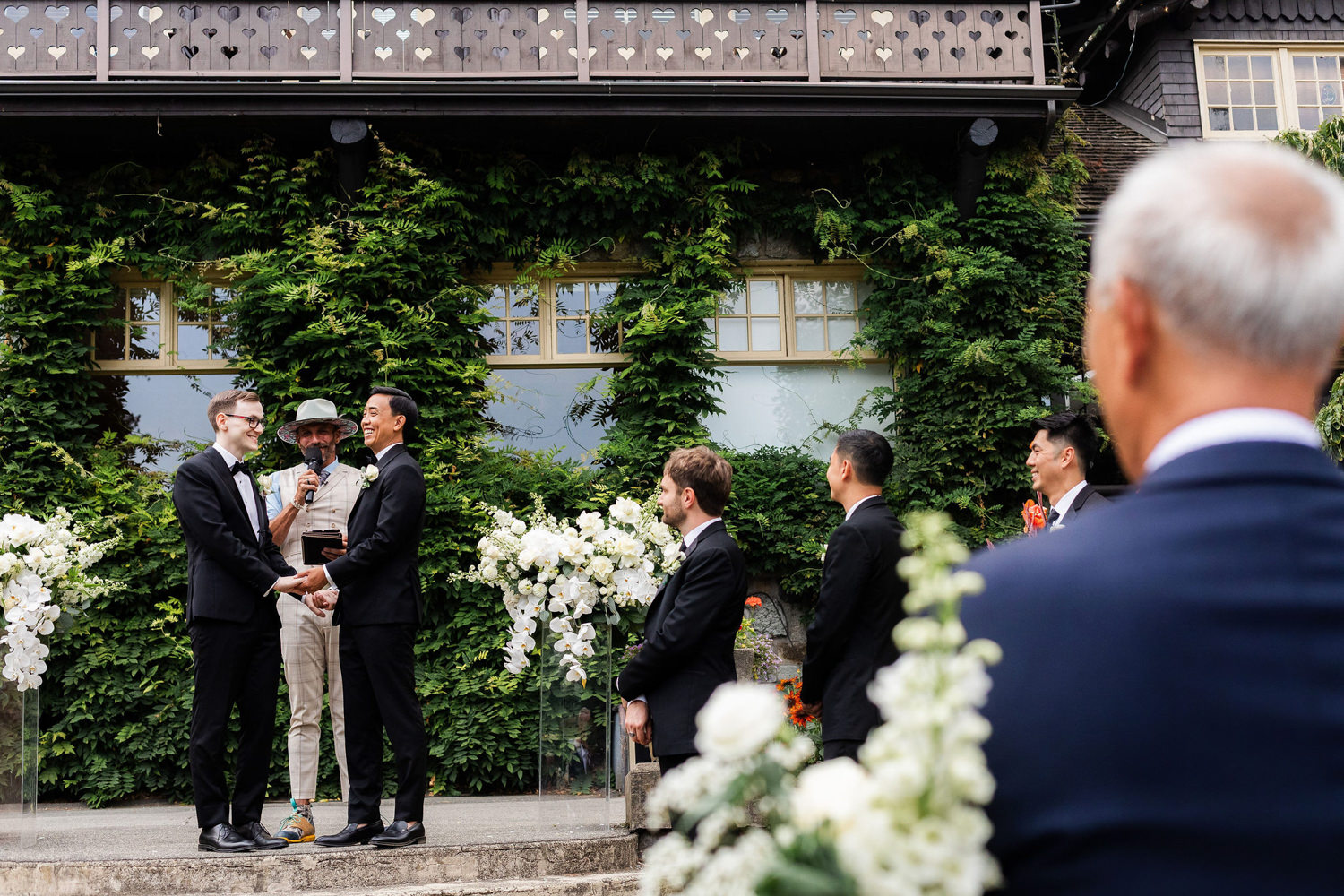 gay wedding ceremony at stanley park pavilion