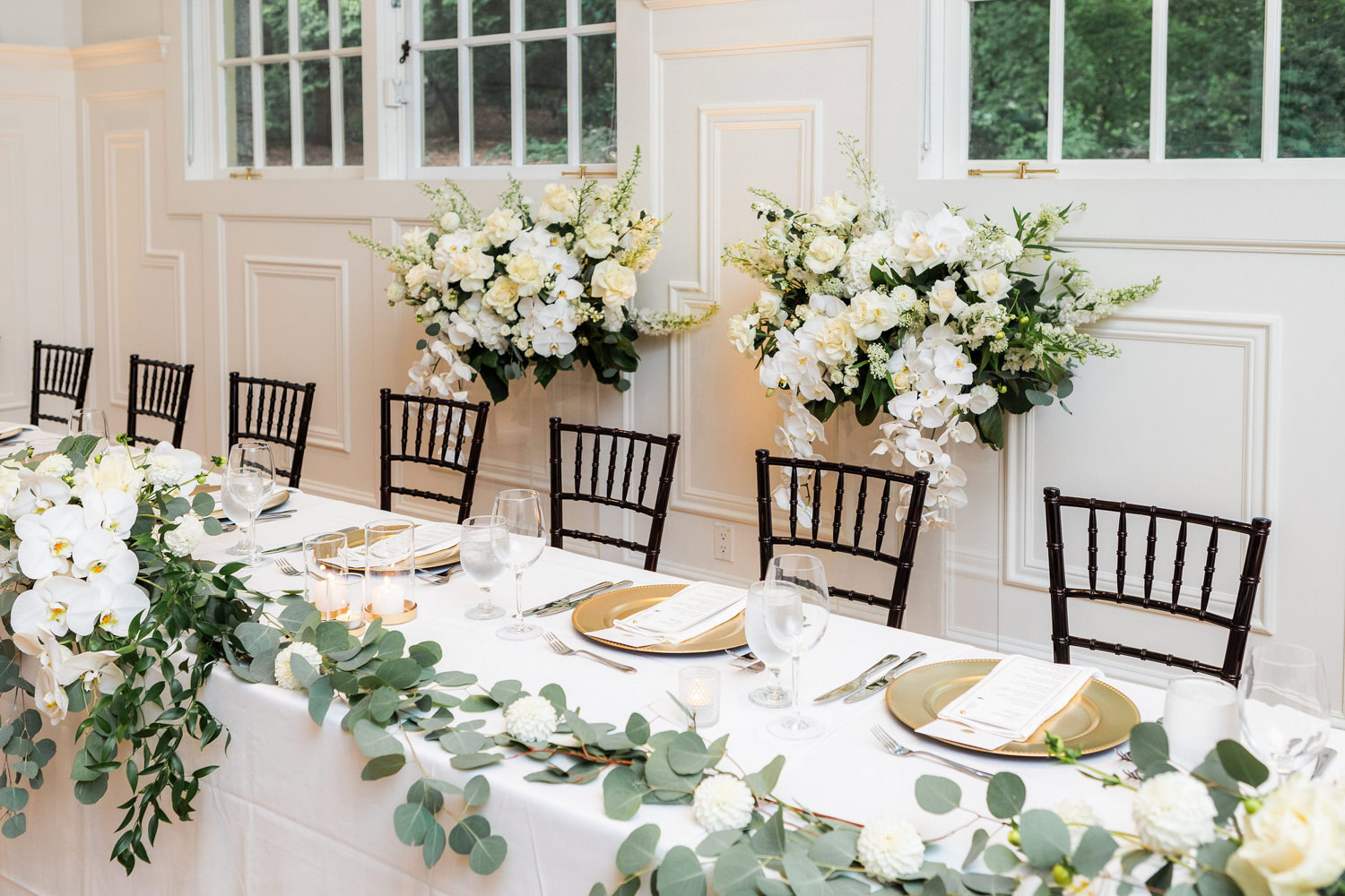 wedding reception table decor stanley park pavilion