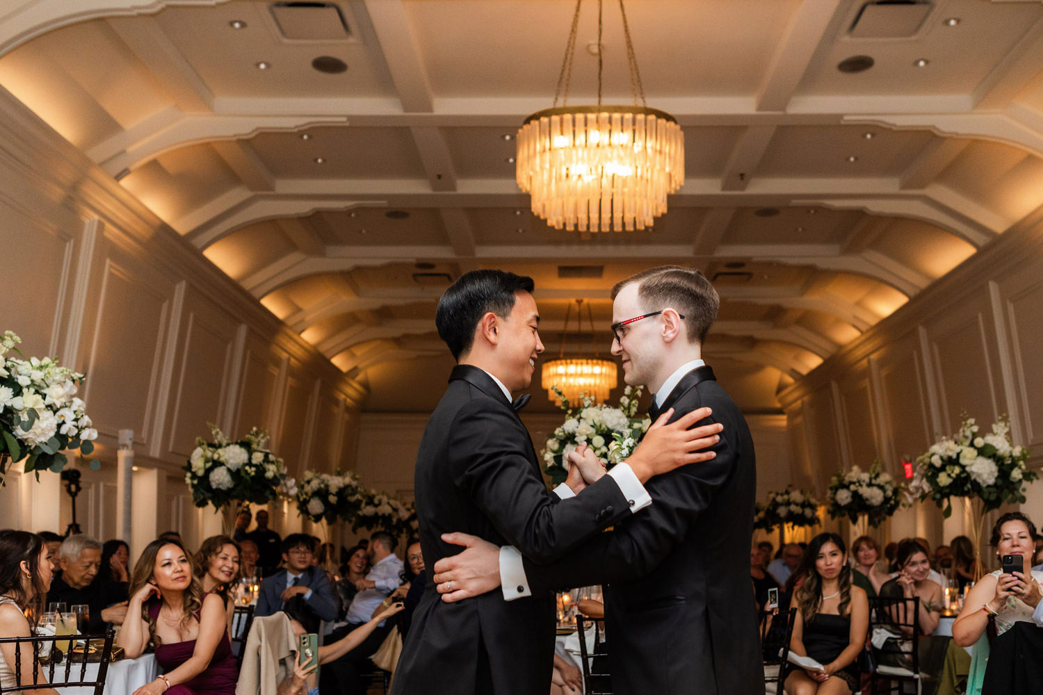 gay first dance at wedding reception stanley park pavilion